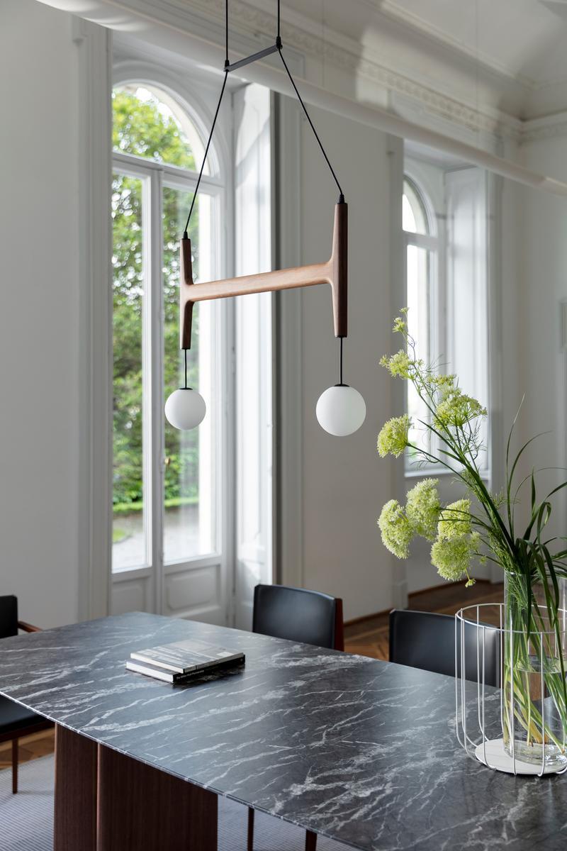 ASTRA Canaletta walnut pendant lamp