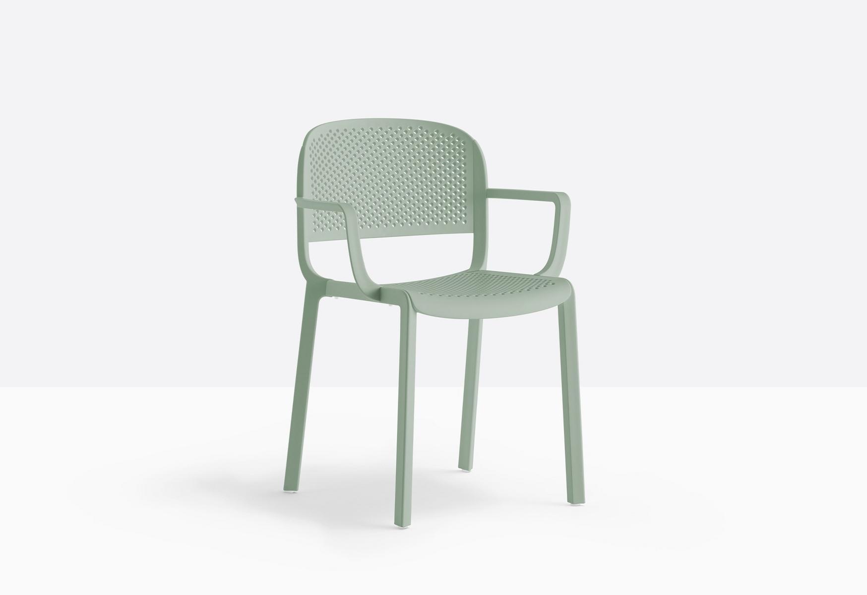 DOME 266 Polypropylene chair with armrests