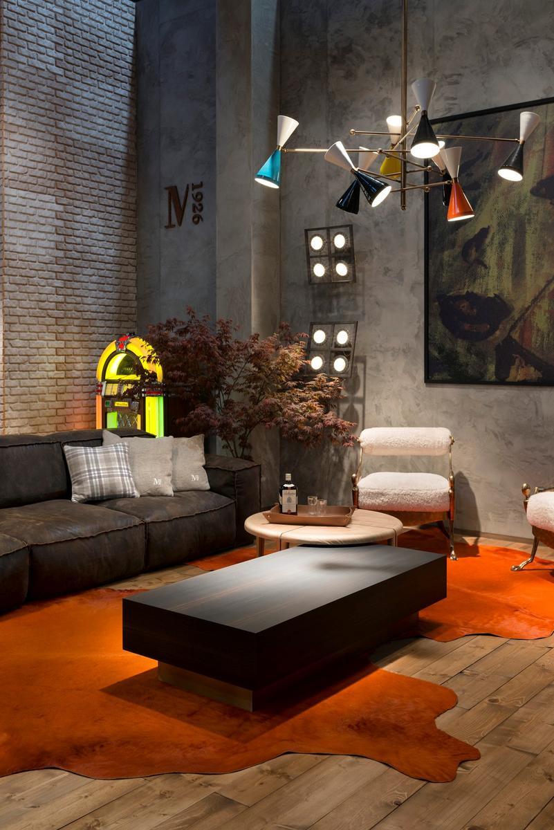 FLIPPER Swivel brass and aluminium pendant lamp
