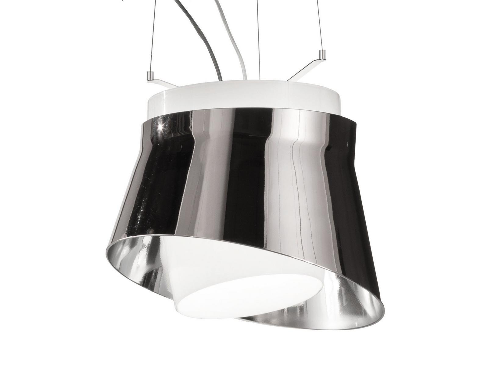 ARIA SP Glass and steel pendant lamp