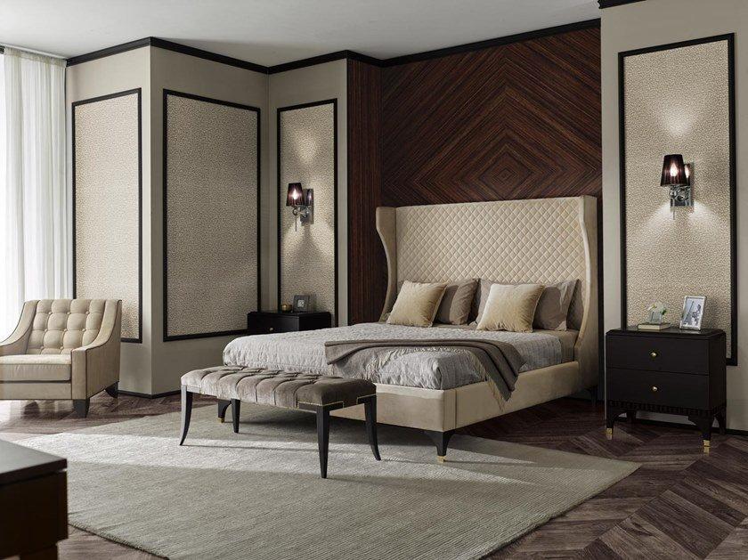 ELLIPSE 0LT350 Upholstered leather double bed