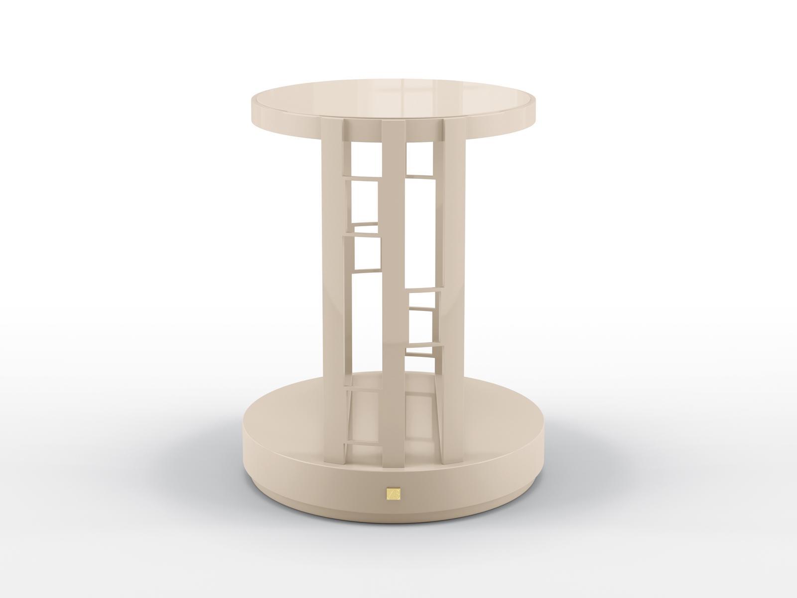 STAN Round multi-layer wood side table