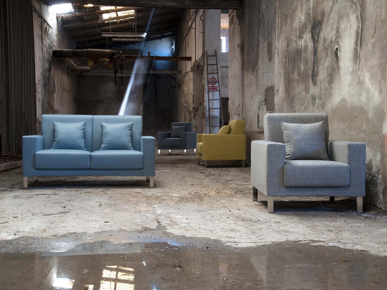 CUCCIOLO Fabric armchair with armrests