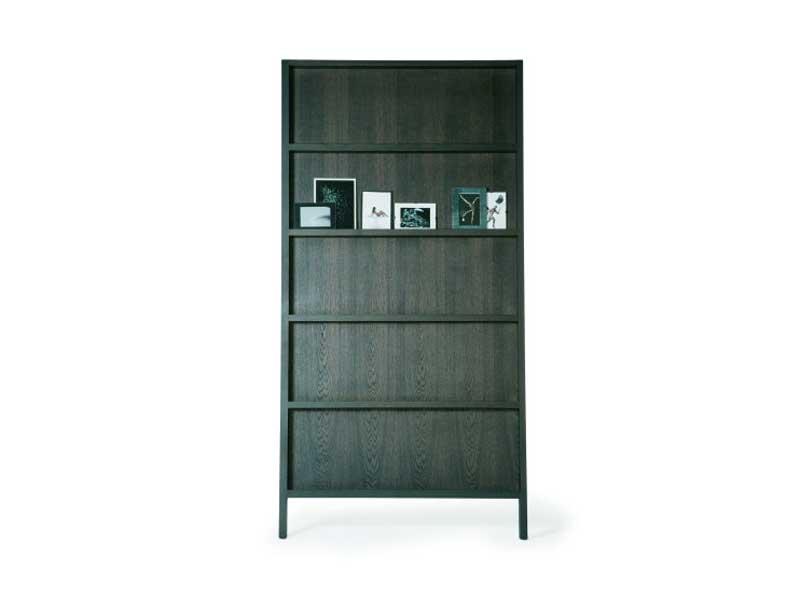 OBLIQUE Wall-mounted wooden bookcase