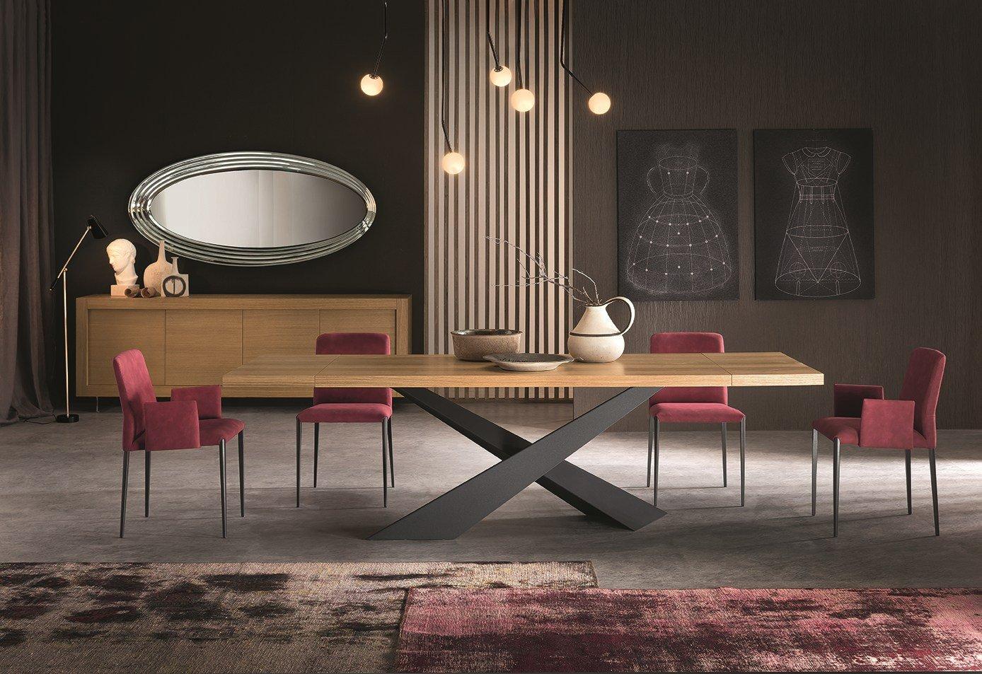 LIVING - GRAPHITE &AMP; WALNUT Rectangular wooden dining table