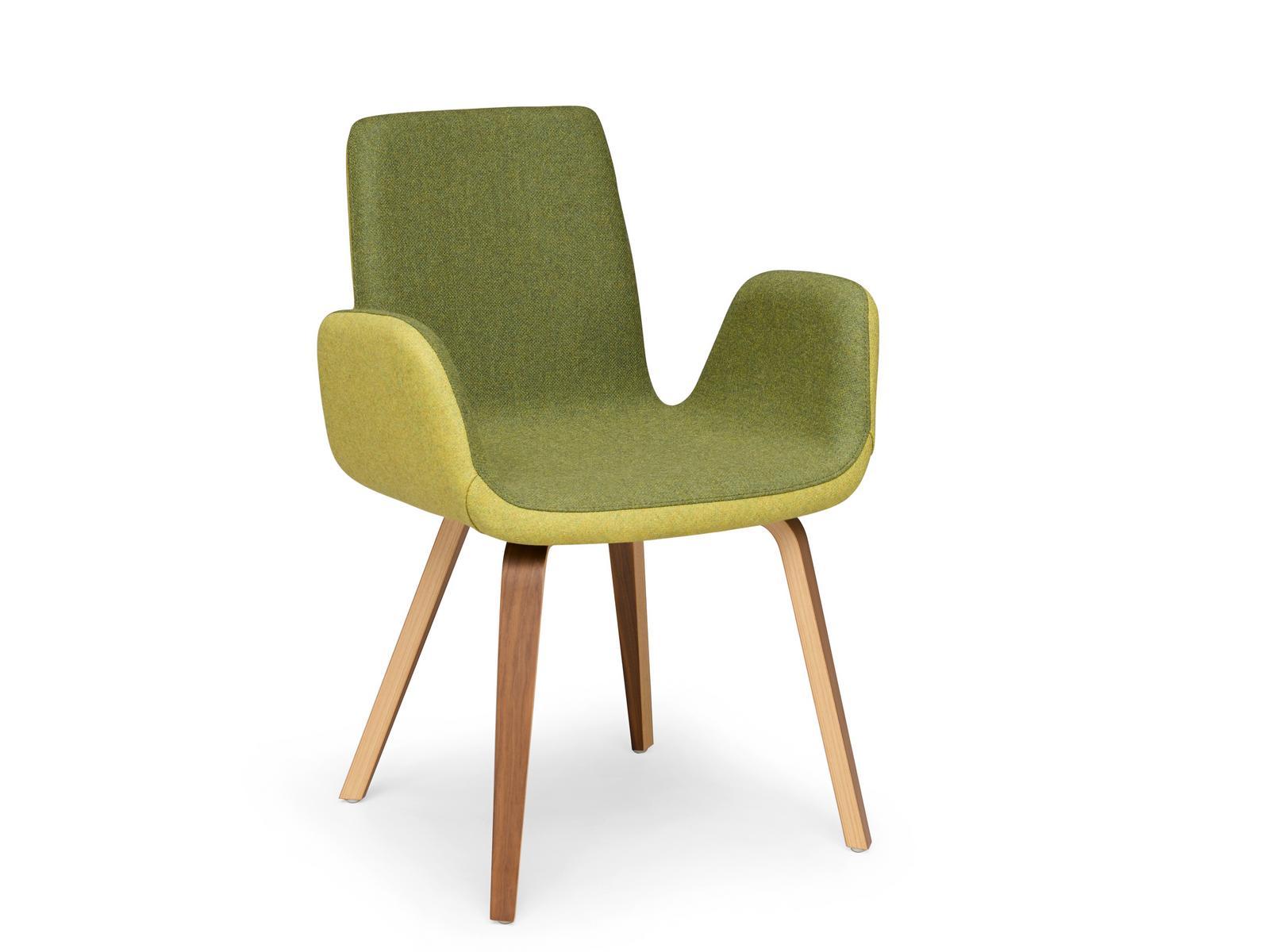 LIGHT PB L TS Upholstered fabric chair with armrests