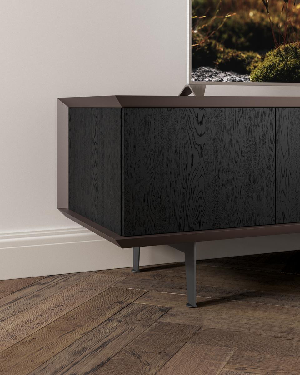 BRERA TV Wood and glass sideboard