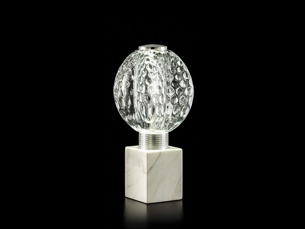 COLLIER T1800/LP5 LED glass table lamp with marble base