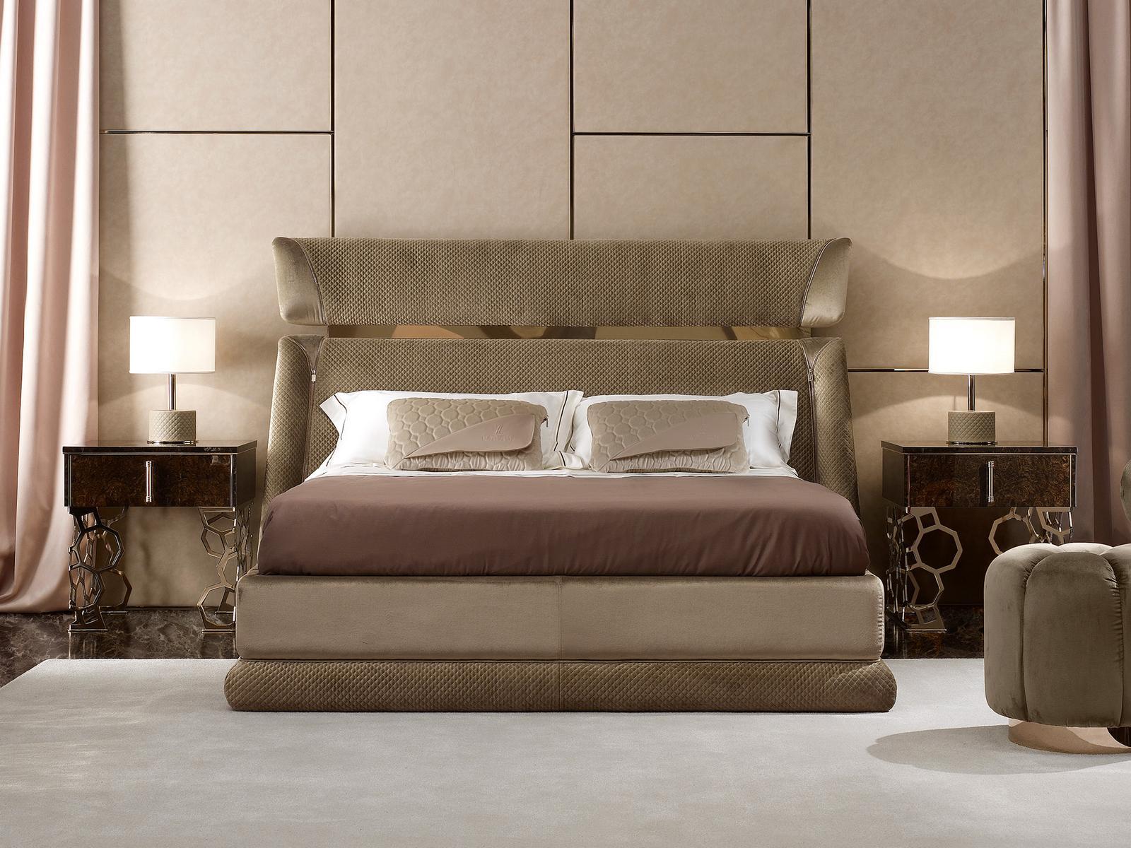 ANNABEL Double bed with upholstered headboard