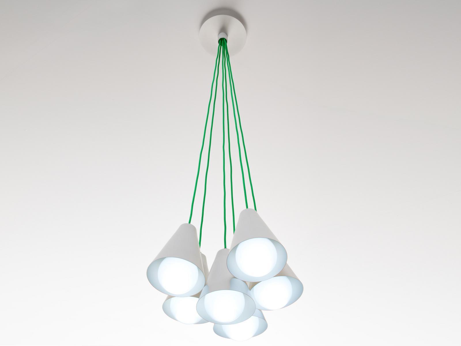CONO 6 Direct light iron pendant lamp