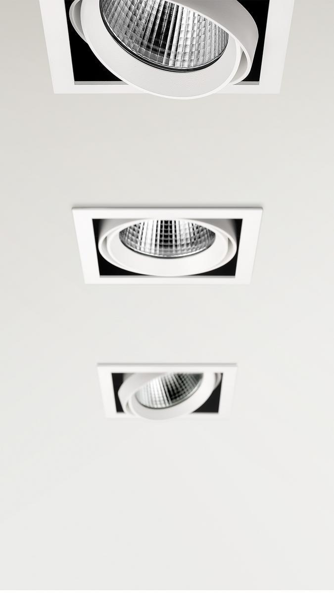 HUBBLE LED adjustable square spotlight