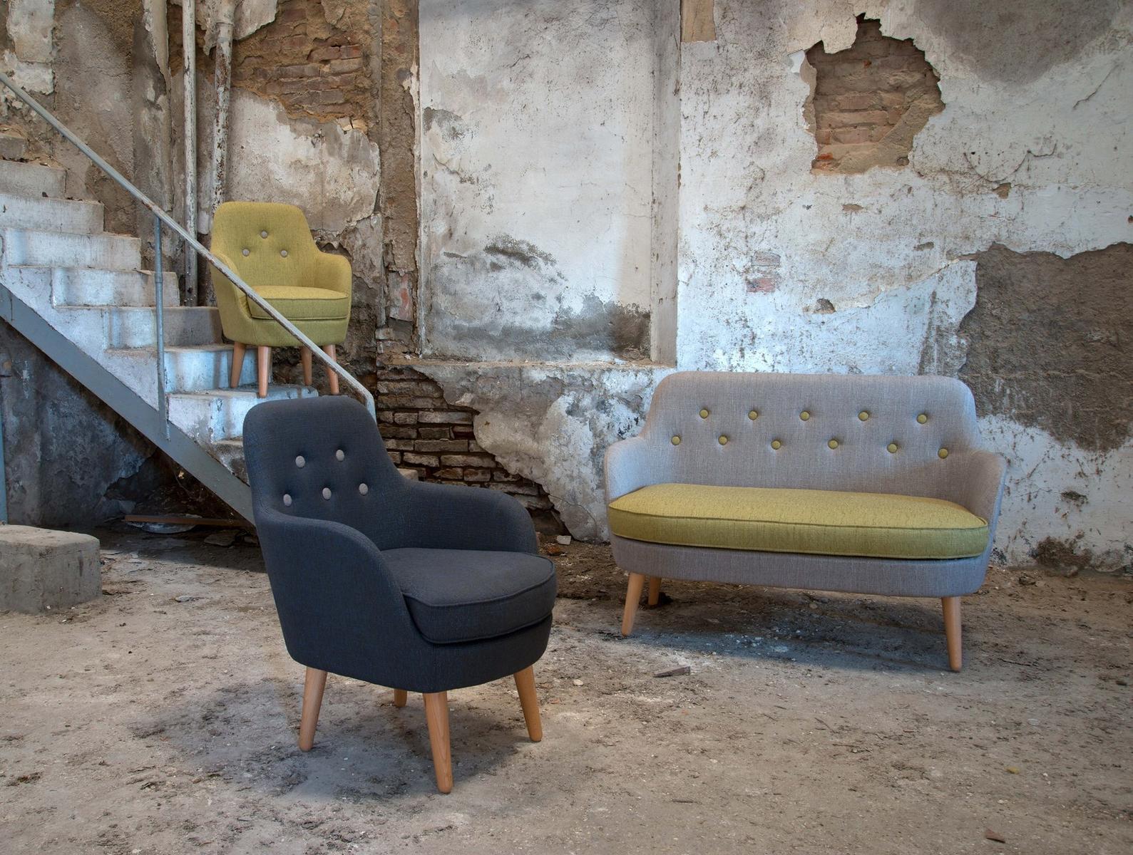 CORNELL LARGE Upholstered fabric armchair