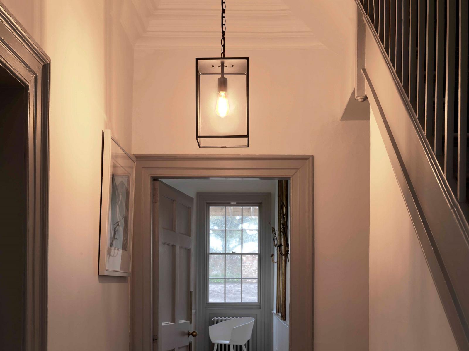 HOMEFIELD PENDANT LED Glass and Stainless Steel outdoor pendant lamp