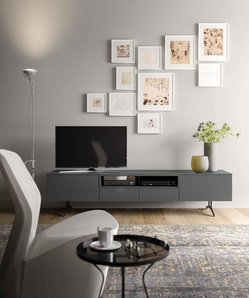 NOBEL Modular melamine sideboard with doors