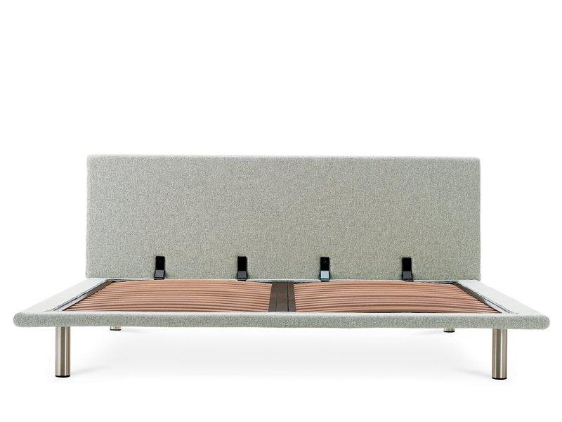MILANO Fabric or leather height-adjustable double bed