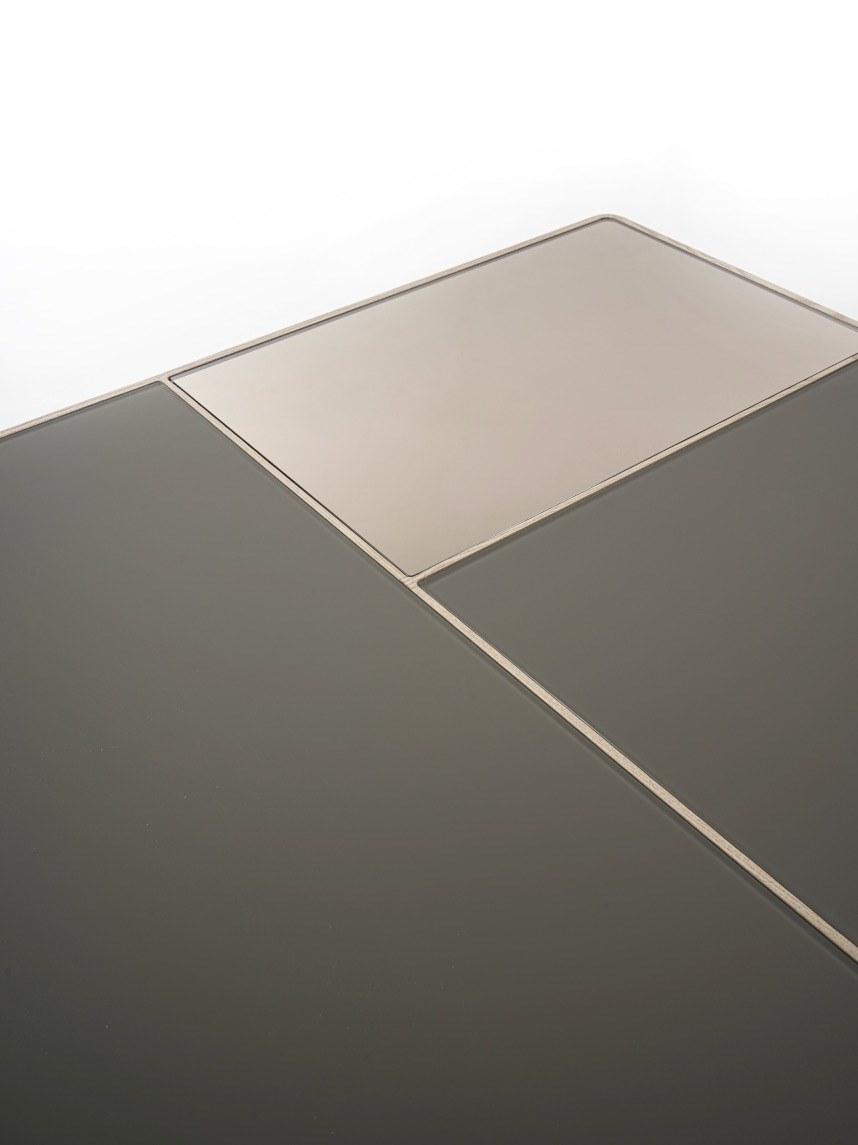 MIES Square wood and glass coffee table