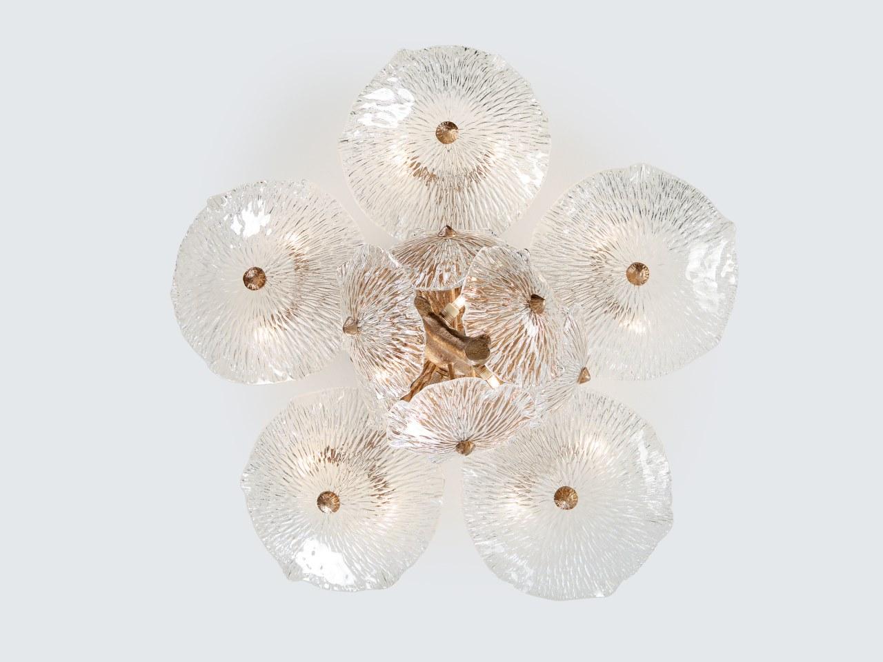NENUFAR CT3235/6 Handmade bronze ceiling lamp