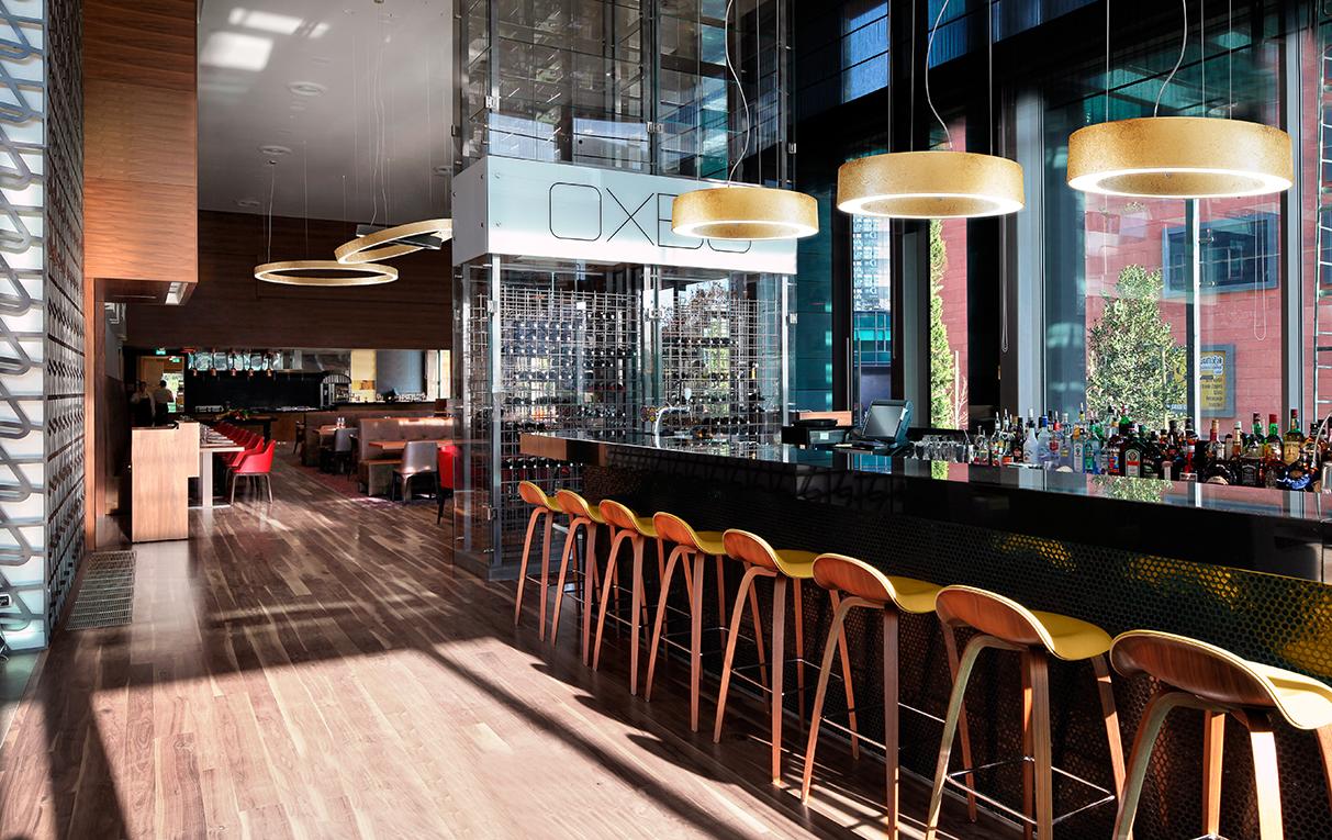 GOLDEN RING Direct-indirect light aluminium pendant lamp