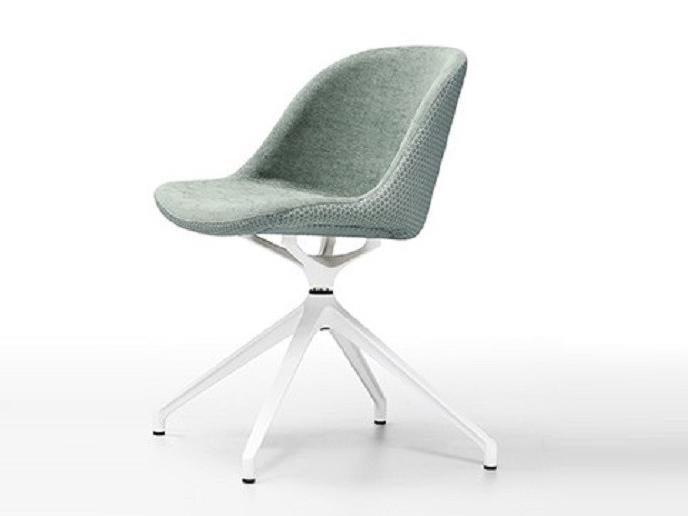 SONNY S-X Upholstered trestle-based fabric chair