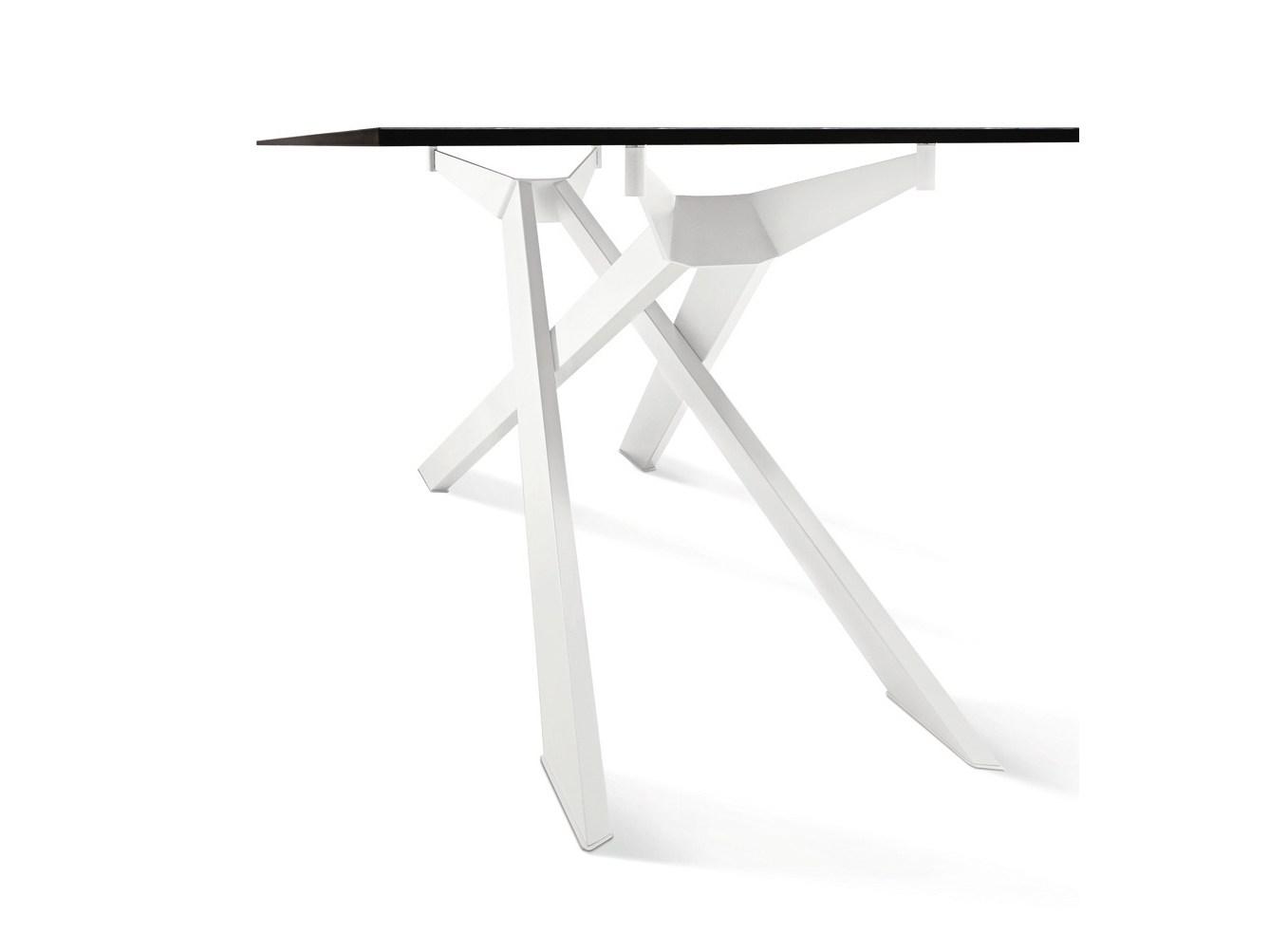 CROSS Rectangular glass table