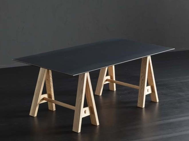 DETROIT + HORSE Rectangular iron dining table