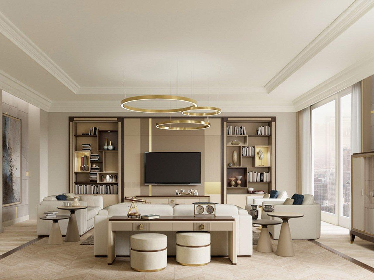 PR.854.1 Custom wooden TV wall system