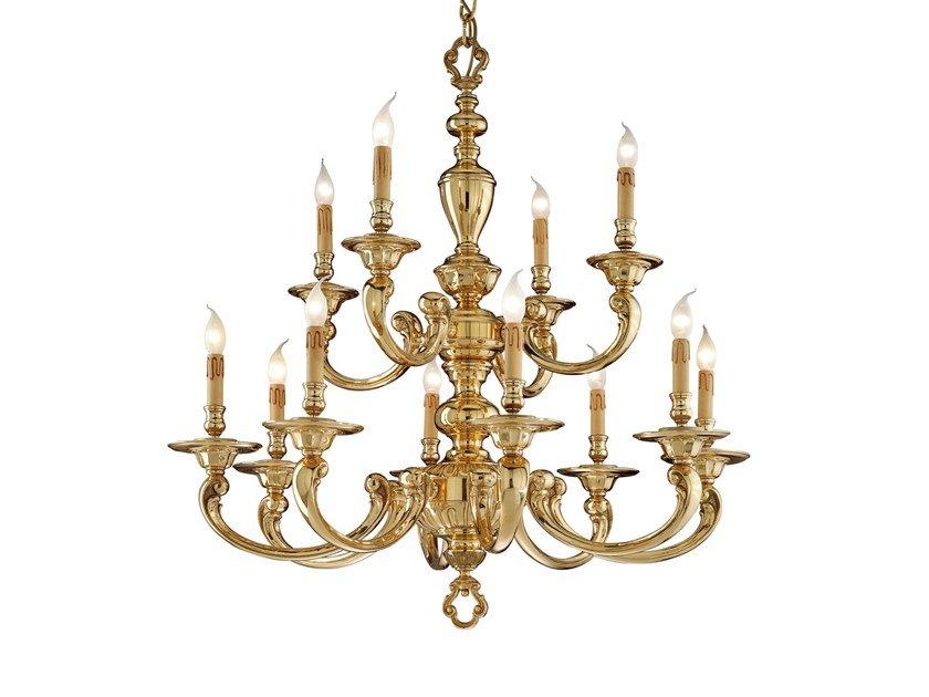 OTELLO 258/8+4 Polished Brass chandelier
