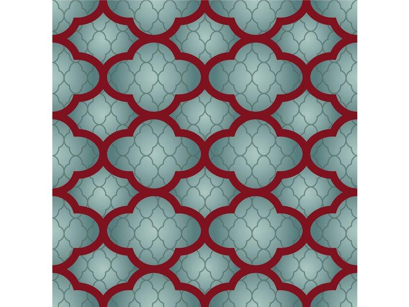 CLOUDS Square fabric rug with geometric shapes
