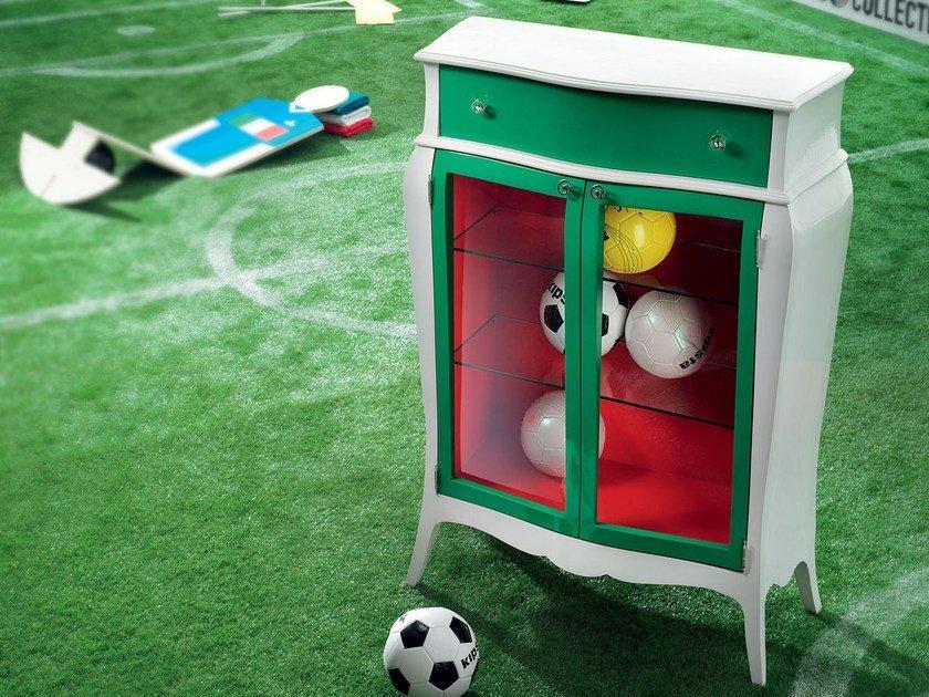 OFFSIDE Wood and glass highboard with doors