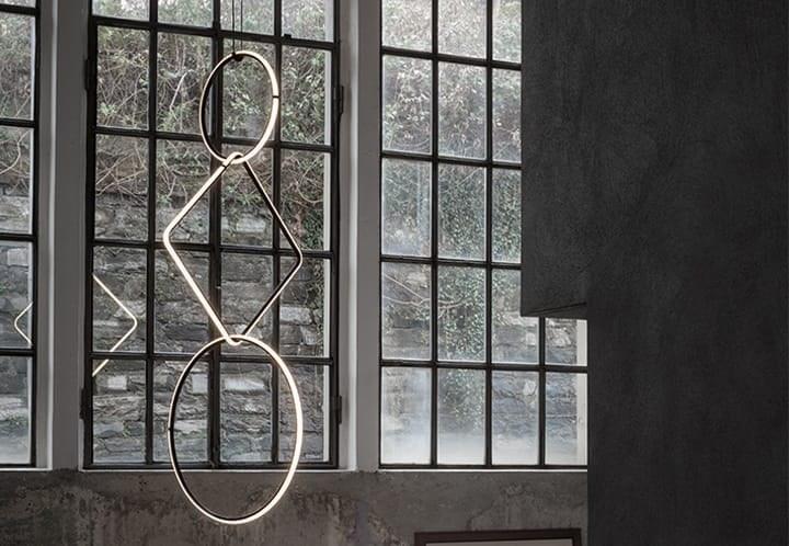 ARRANGEMENTS SQUARE LED powder coated aluminium pendant lamp