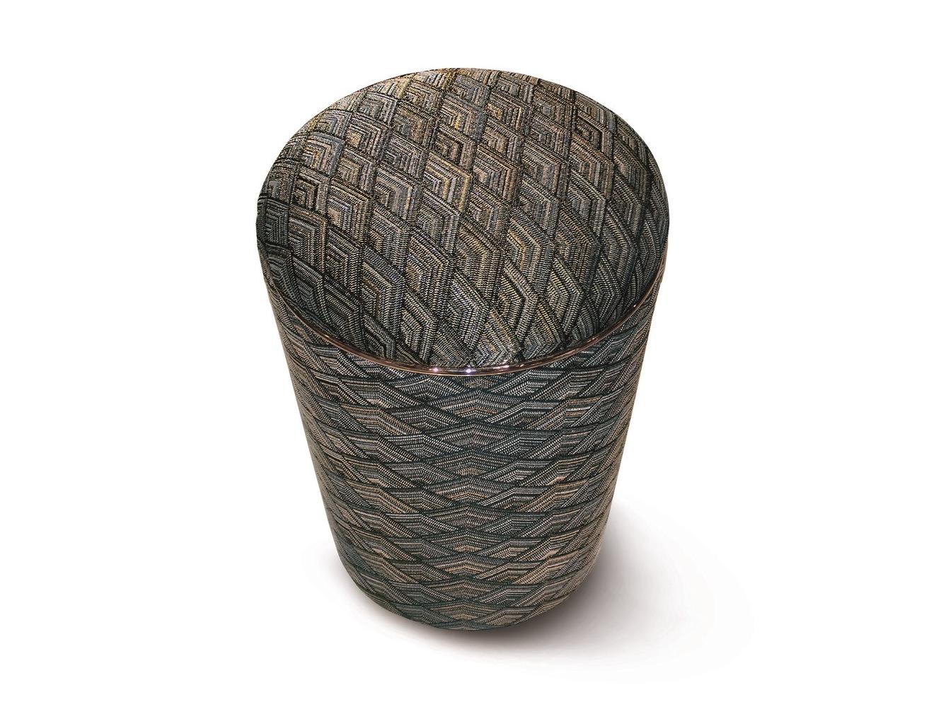TEO LOVELUXE Round velvet pouf