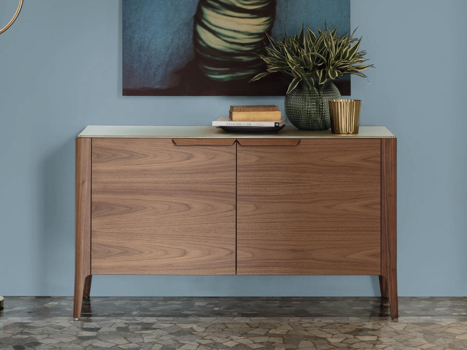 ATLANTE 6 Walnut sideboard with doors
