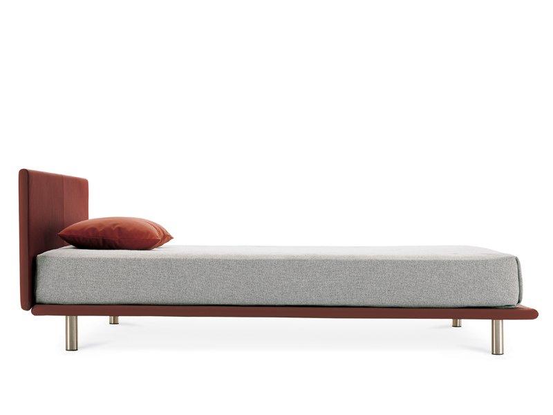 MILANO Fabric or leather height-adjustable double bed