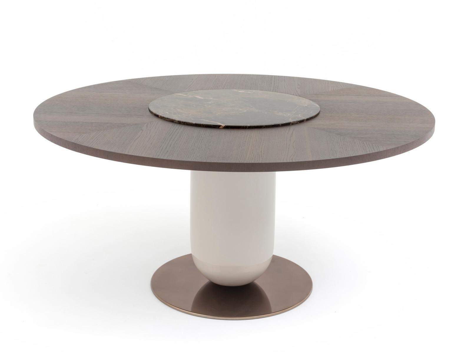ETTORE Wooden table with Lazy Susan