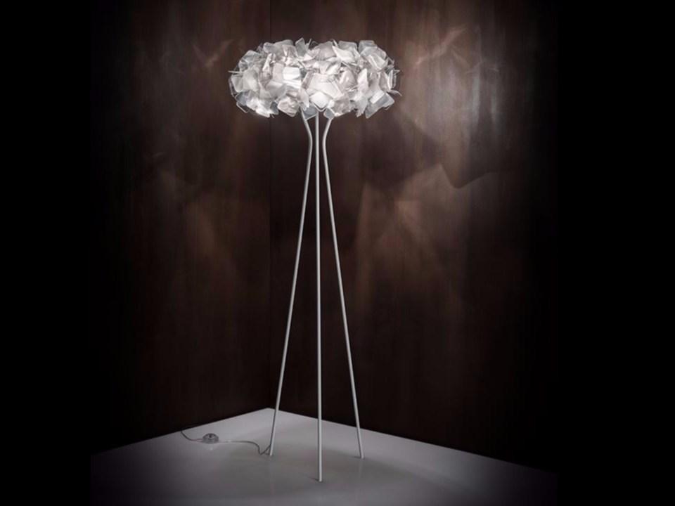 CLIZIA FUMÉ Lentiflex® and Cristalflex Fumé® LED floor lamp