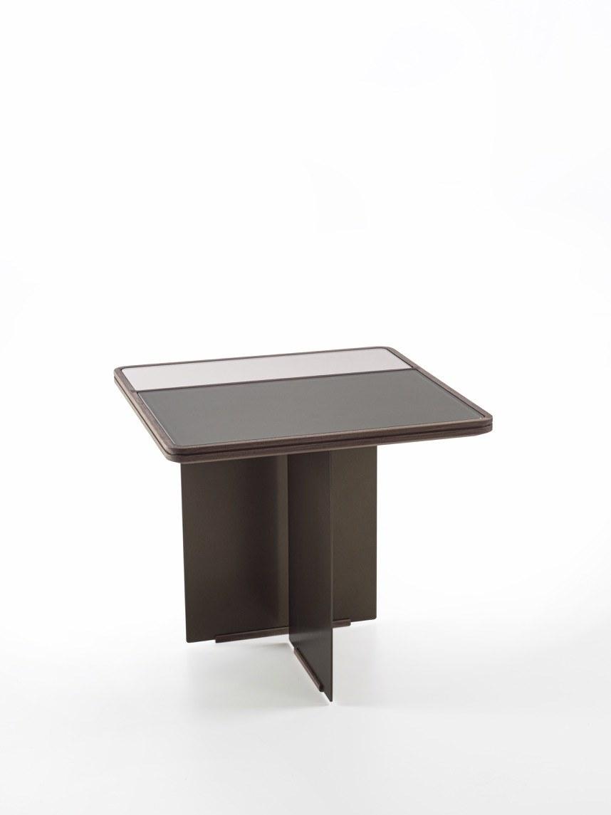MIES Square wood and glass coffee table