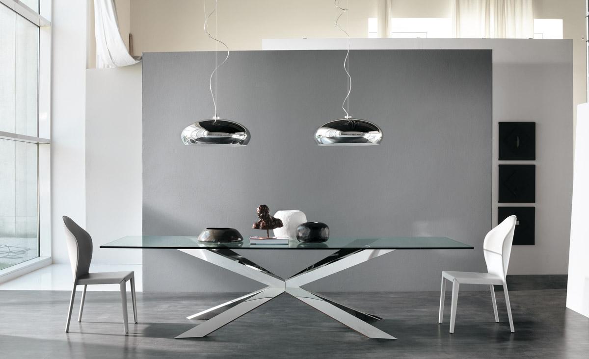 SPYDER Rectangular tempered glass table