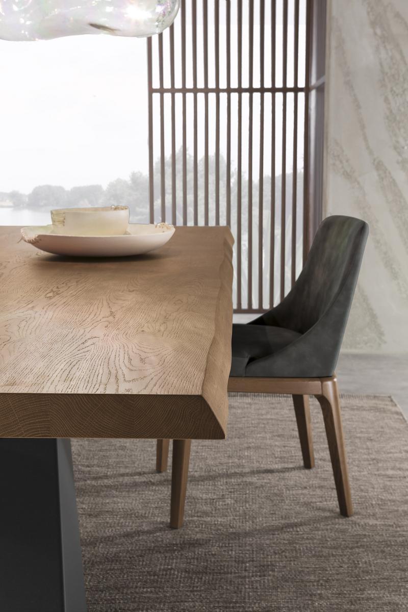 LIVING - GRAPHITE &AMP; WALNUT Rectangular wooden dining table