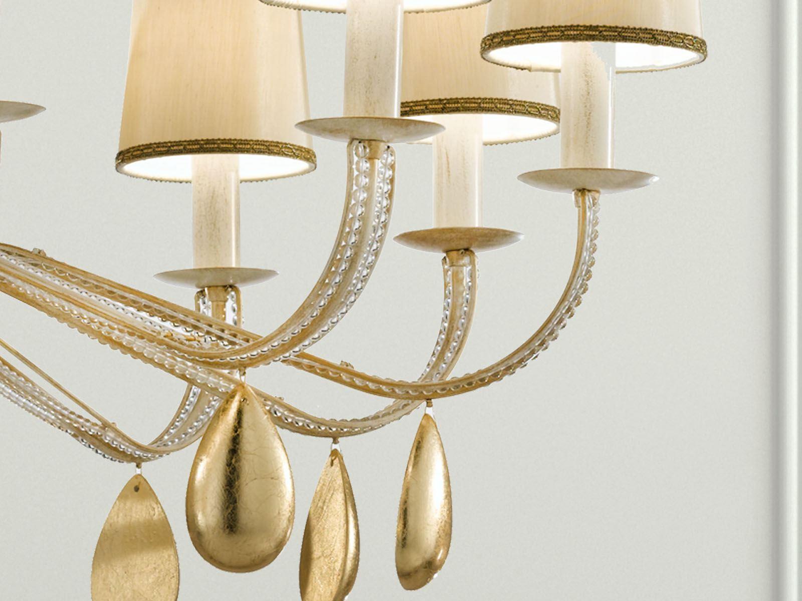 NOBLESSE 12 Metal chandelier with crystals