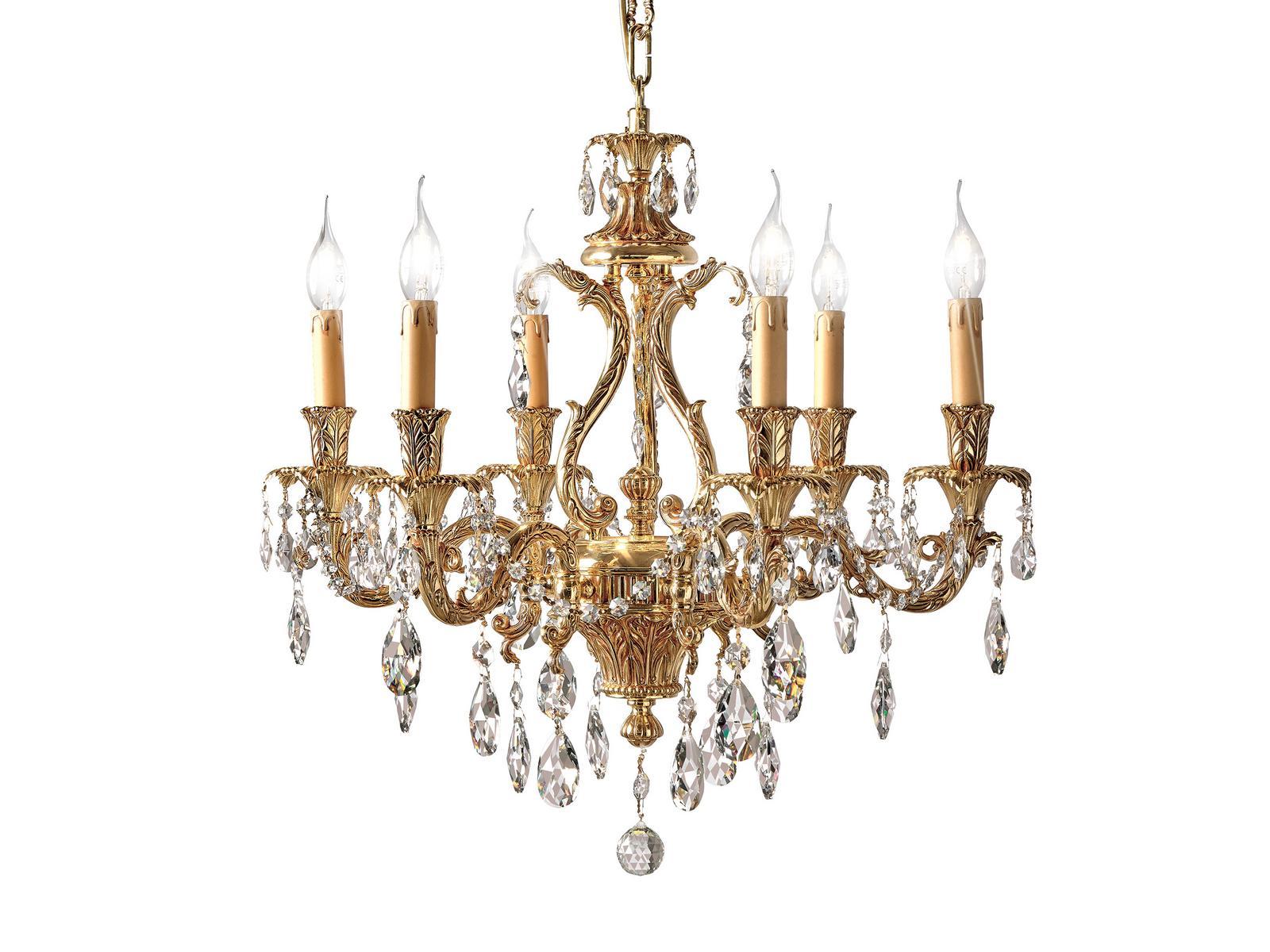 IRINA 793/6-SH/G French Gold chandelier with Schoeler crystals