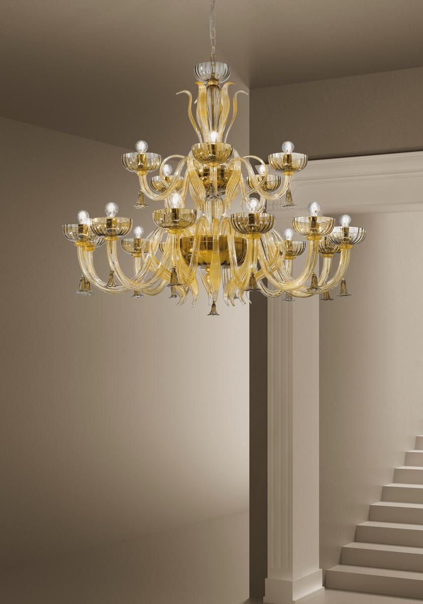 FOSCARI Glass chandelier