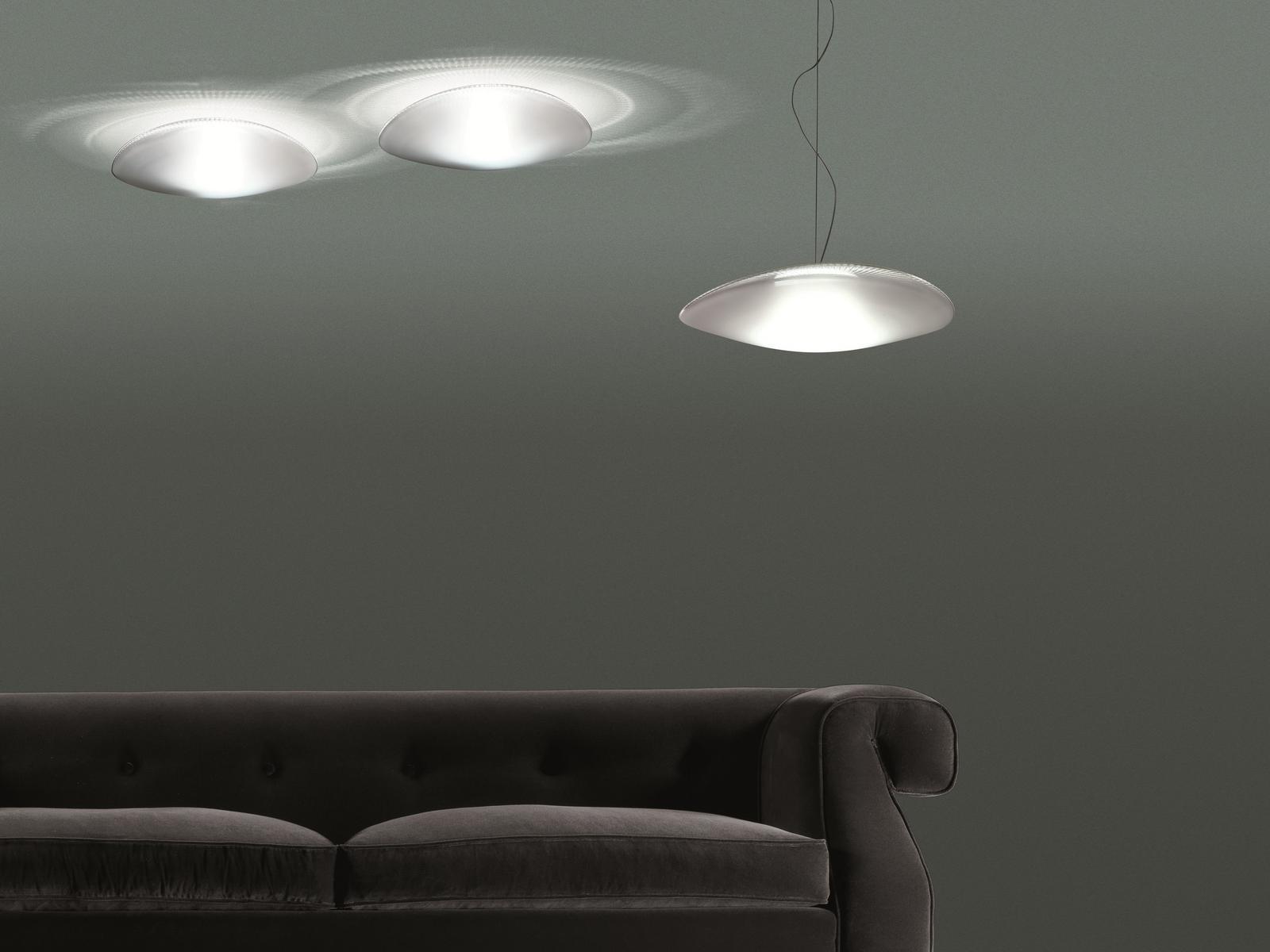 LOOP LED blown glass pendant lamp