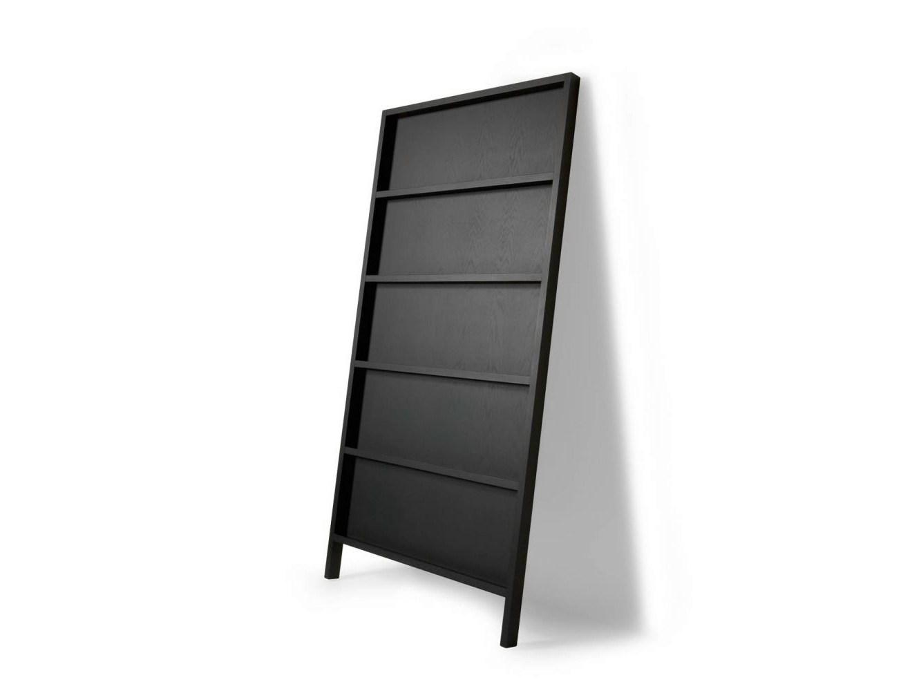 OBLIQUE Wall-mounted wooden bookcase