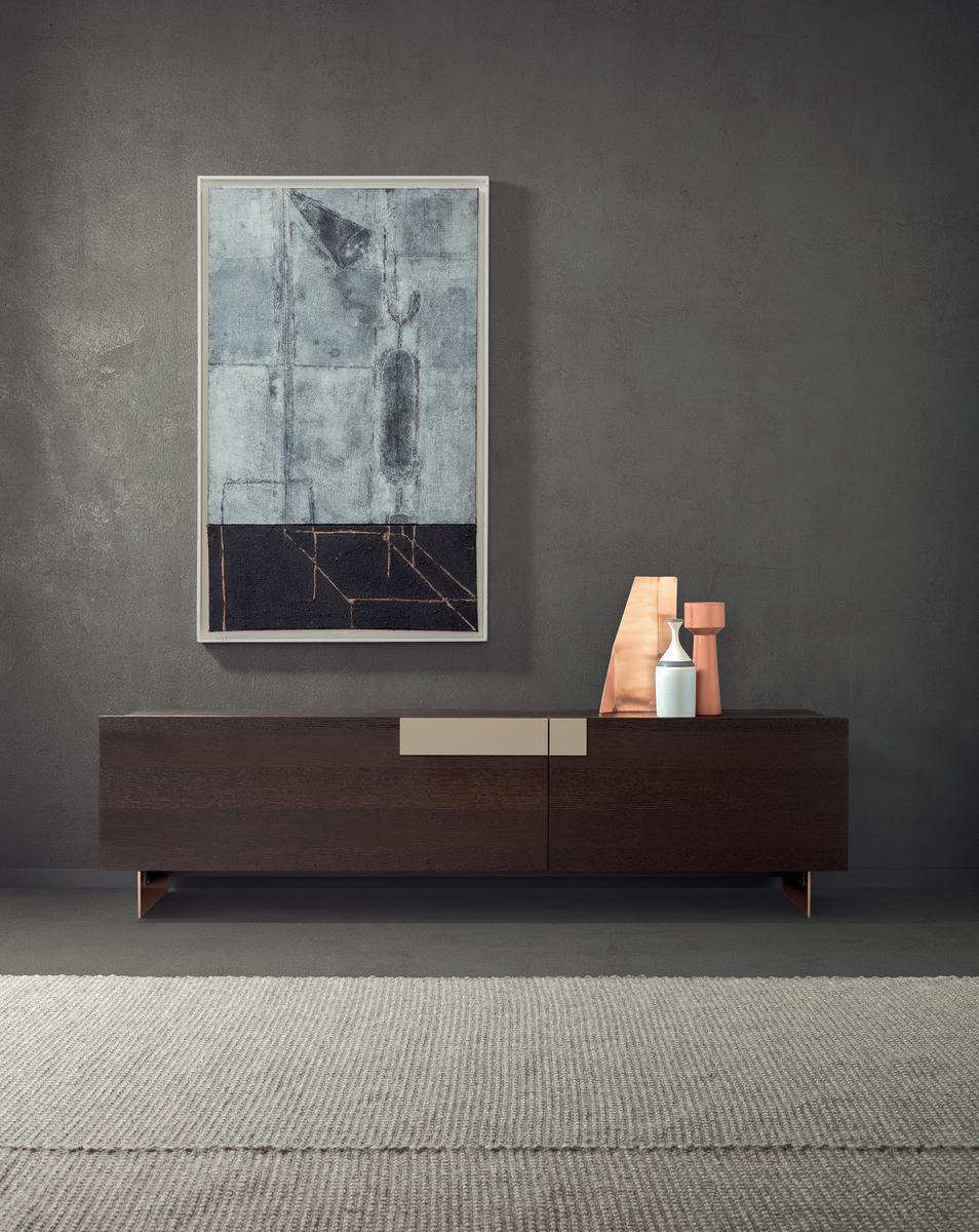 GINEVRA Wooden sideboard with flap doors