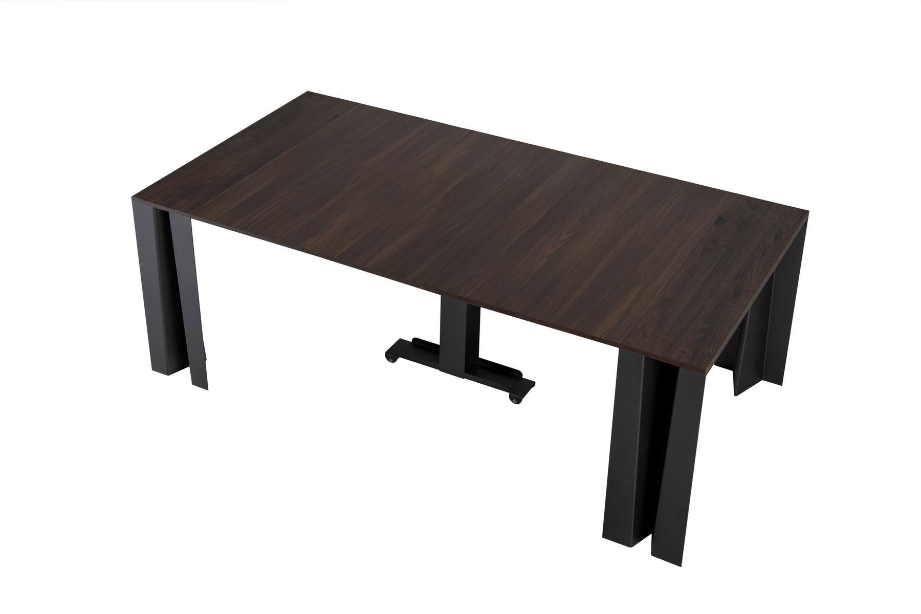 LEAF Extending rectangular oak console table