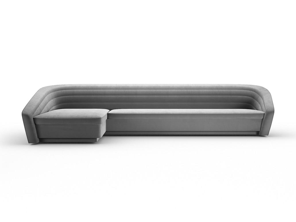 GRANTURISMO Fabric sofa with chaise longue