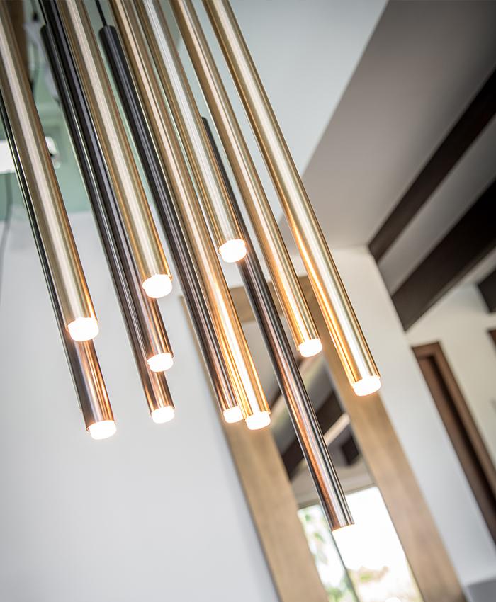 STILO X12 Direct light painted metal pendant lamp