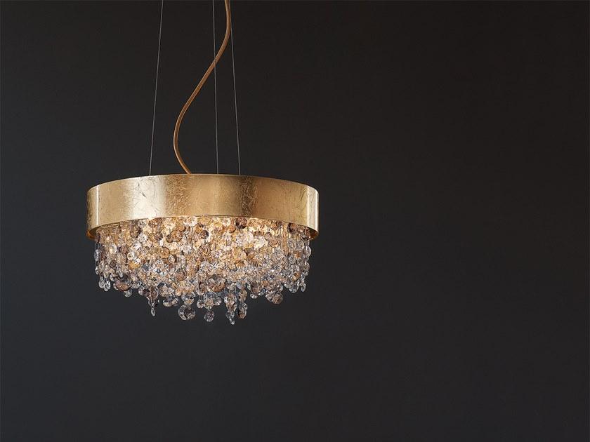 OLÁ S4 OV 50 LED direct light metal pendant lamp with crystals