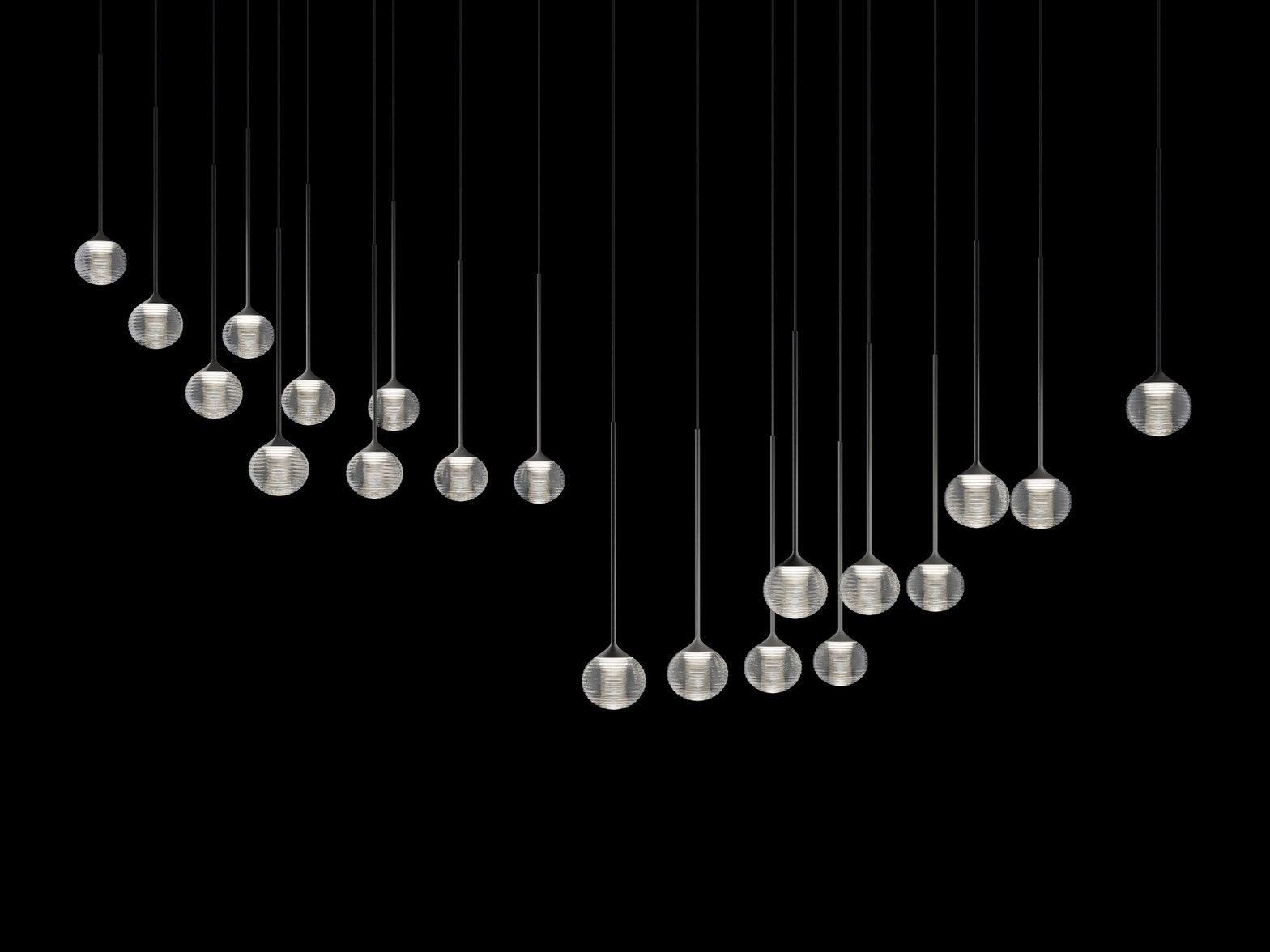 ALGORITHM LED blown glass pendant lamp
