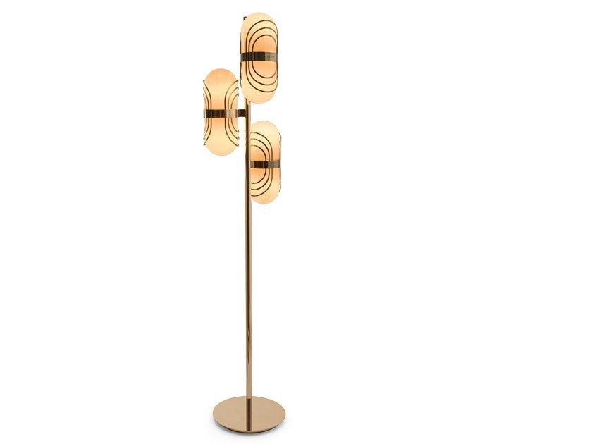 FLORO Direct light blown glass floor lamp